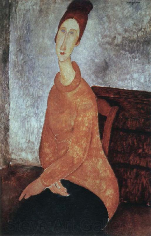 Amedeo Modigliani portrait of jeanne hebuterne Norge oil painting art